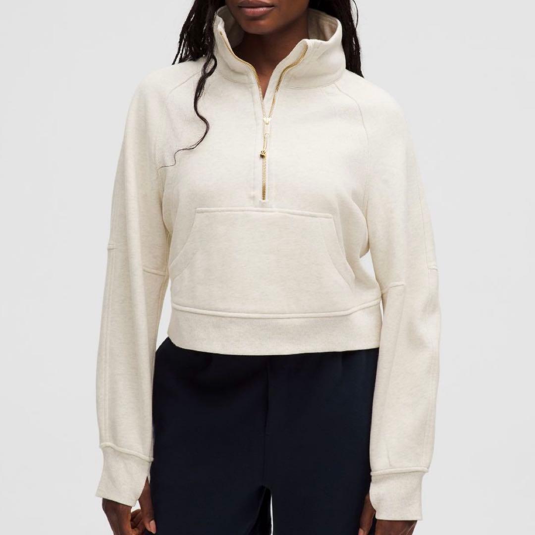 ルルレモン Scuba オーバーサイズ ファネルネックハーフジップ スウェット