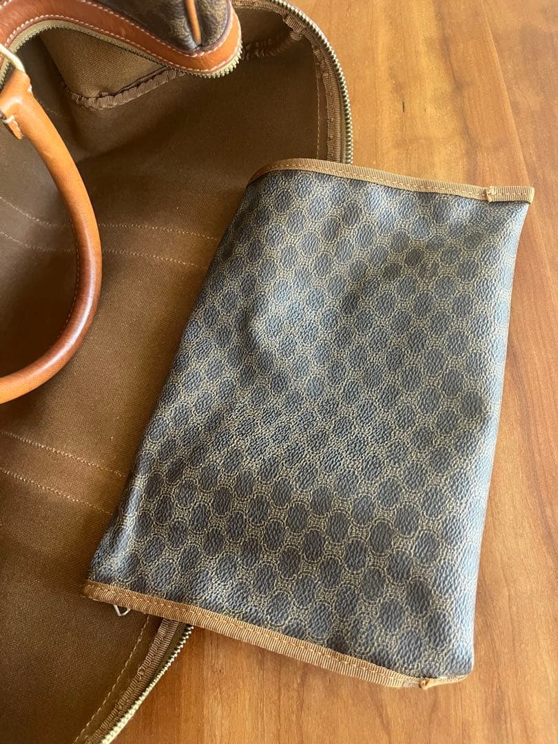 CELINE オールド セリーヌ マカダム ボストンバッグ ヴィンテージ