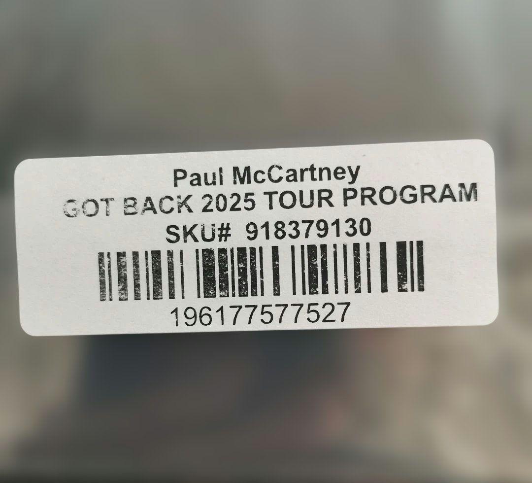ポール・マッカートニーGOT BACK 2025ツアープログラム