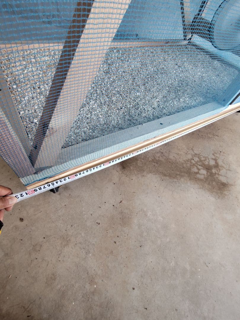 大型ケージ 木製フレーム 青メッシュ