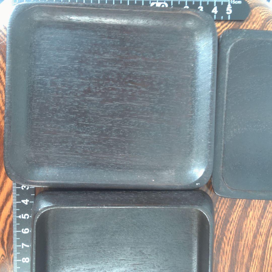 骨董６ 中国？木製円形茶道具 蓋付き 約10cm