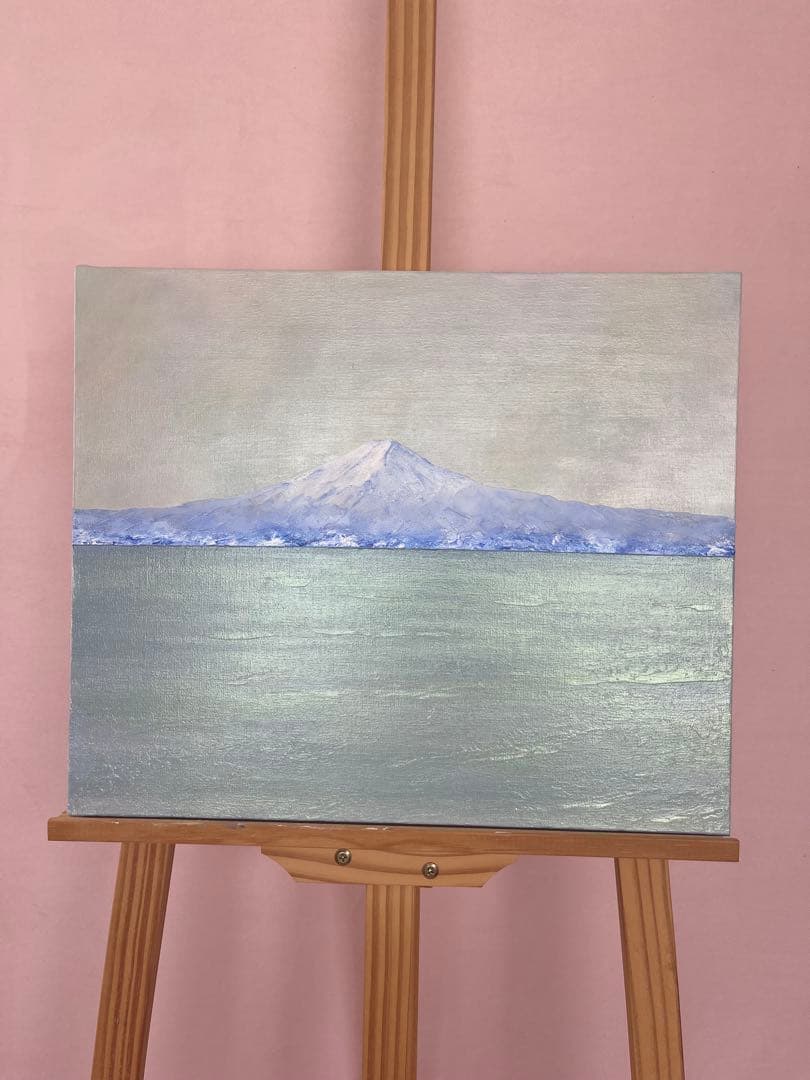 富士山　富士山の絵画 mt.fuji 風景画 ホログラム パール アート 絵