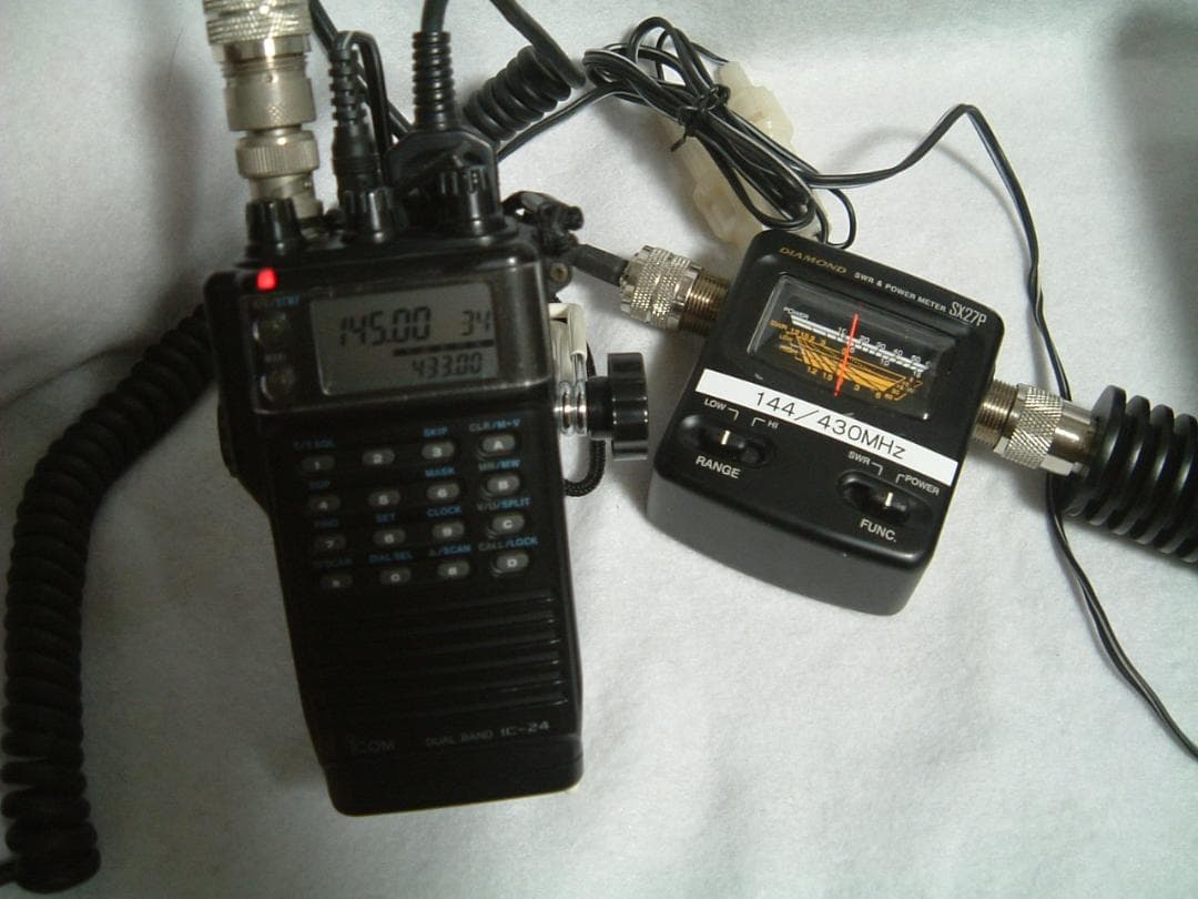 【動作品】【icom IC-24】144/430MHz FMトランシーバー＋電源