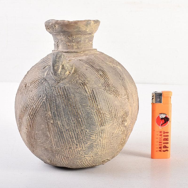 朝鮮美術　須恵器　新羅土器　新羅無細土　壷　　V　R8559