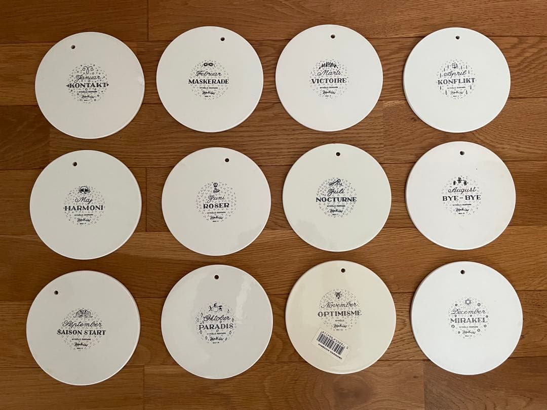 Bjorn Wiinbladマンスリープレート12ヶ月セットNymolle北欧