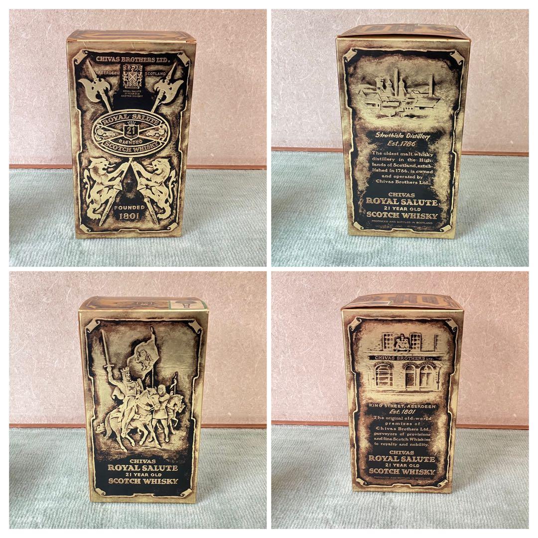 【未開栓】シーバス　ロイヤルサルート21年　陶器ボトル　巾着・箱付【古酒】2