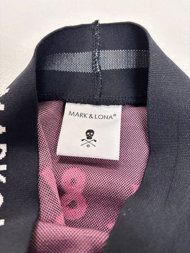 マークアンドロナ モックネック シャツ 48 L 黒 ゴルフウェア メンズ