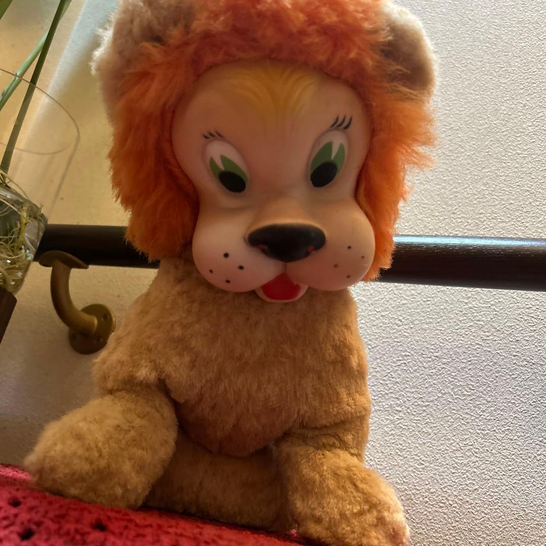 ラシュトン　ラバーフェイスドール　ライオン アンティーク