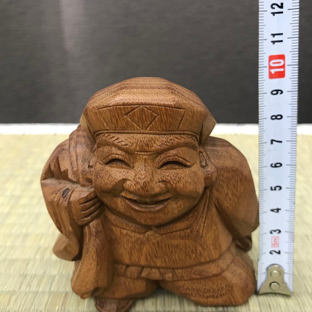 山中象堂作　可愛い木彫の大黒さま