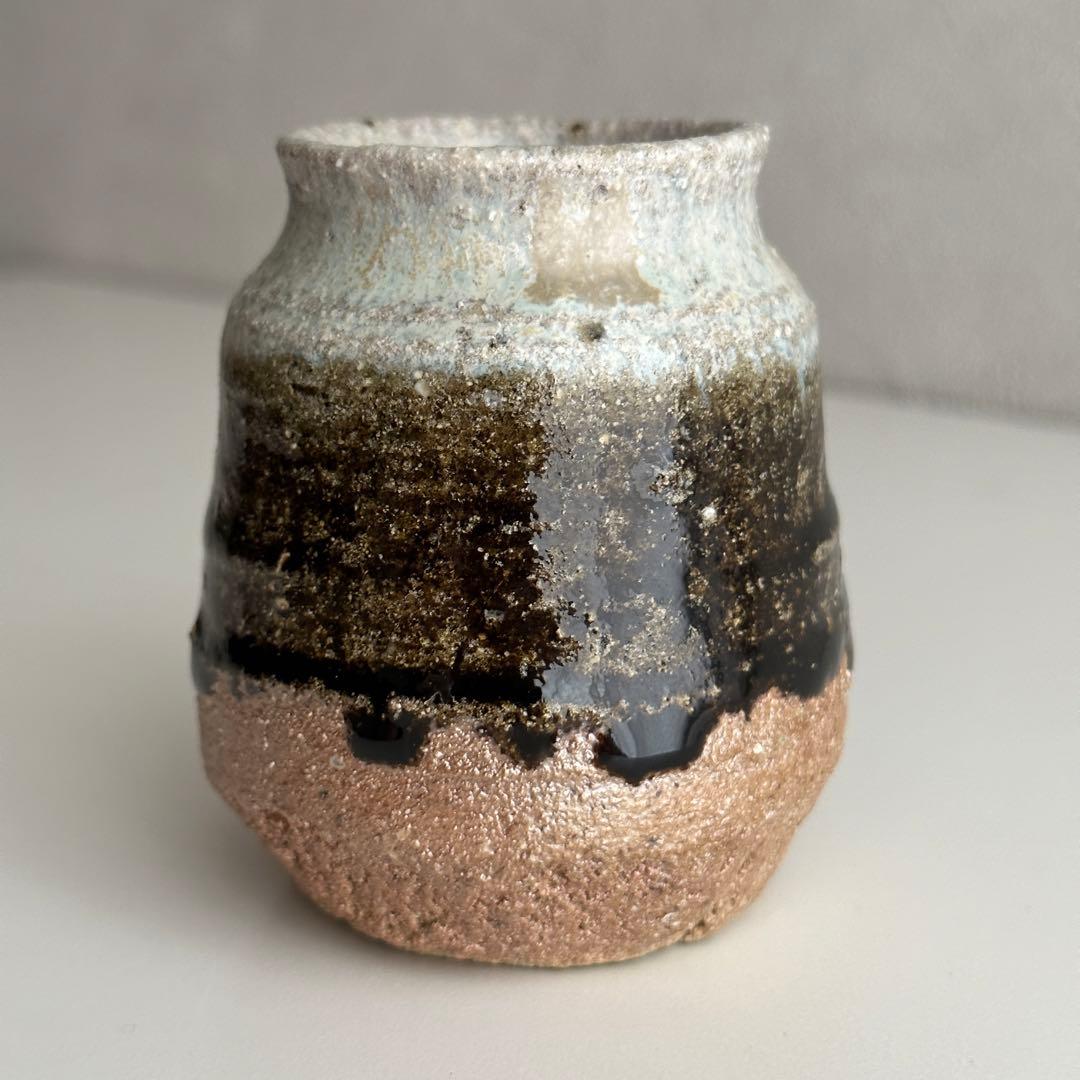 西岡小十 唐津 花器 朝鮮唐津 花入 共箱