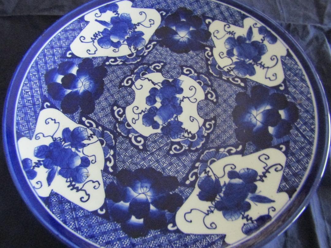 次代に残してほしい一品　伊万里べろ藍大皿　明治（A301)