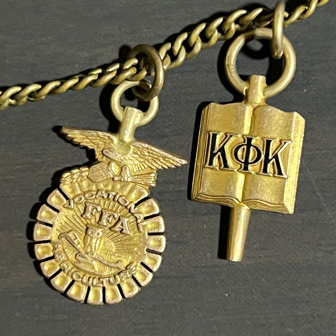 ビンテージ FFA カレッジ チャーム ポケットナイフ ウォッチチェーン