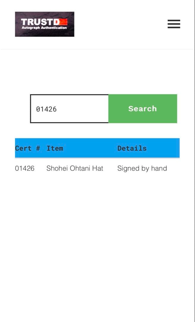 大谷翔平選手直筆サイン入りCAP ロサンゼルスドジャースキャップ　＊カードセット