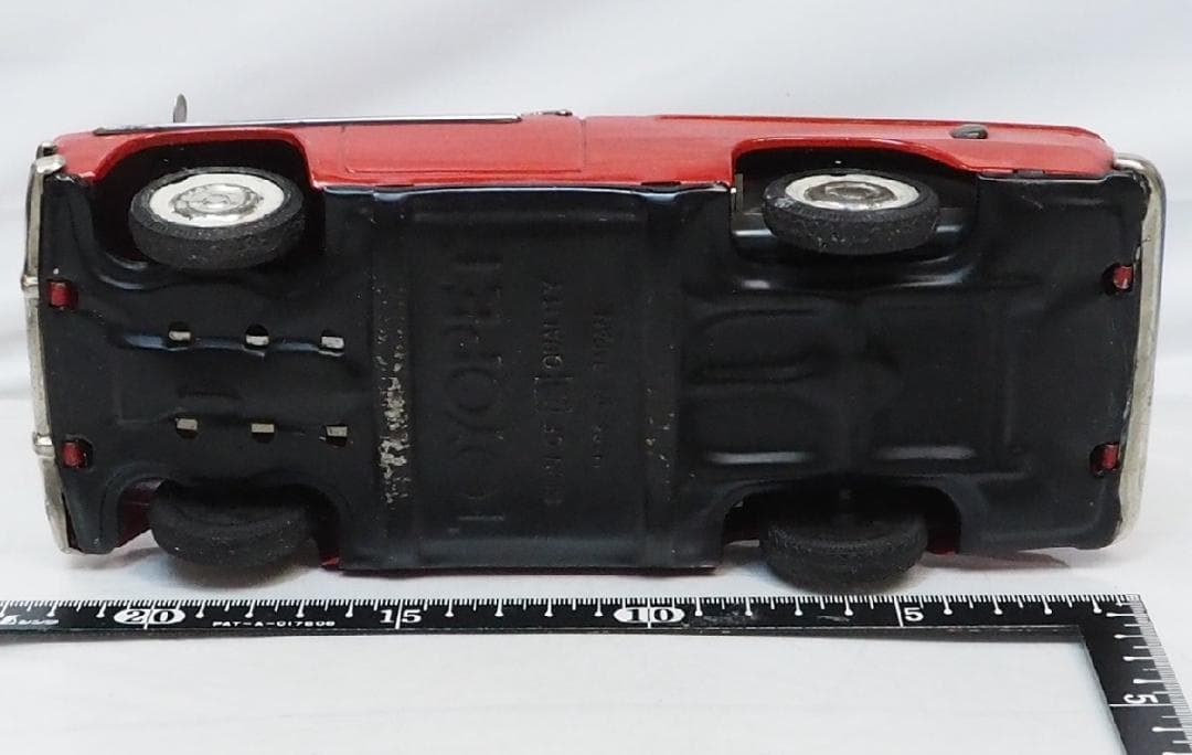 萬代屋【トヨペット マスターライン ピックアップ赤】tinブリキtoy箱無car