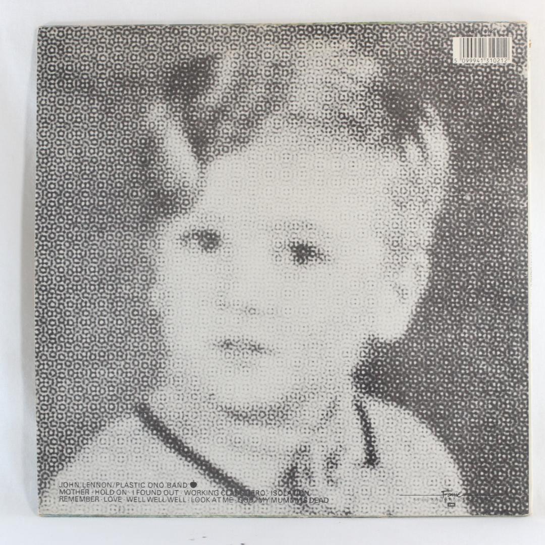 英LP John Lennon Plastic Ono Band UK再発盤