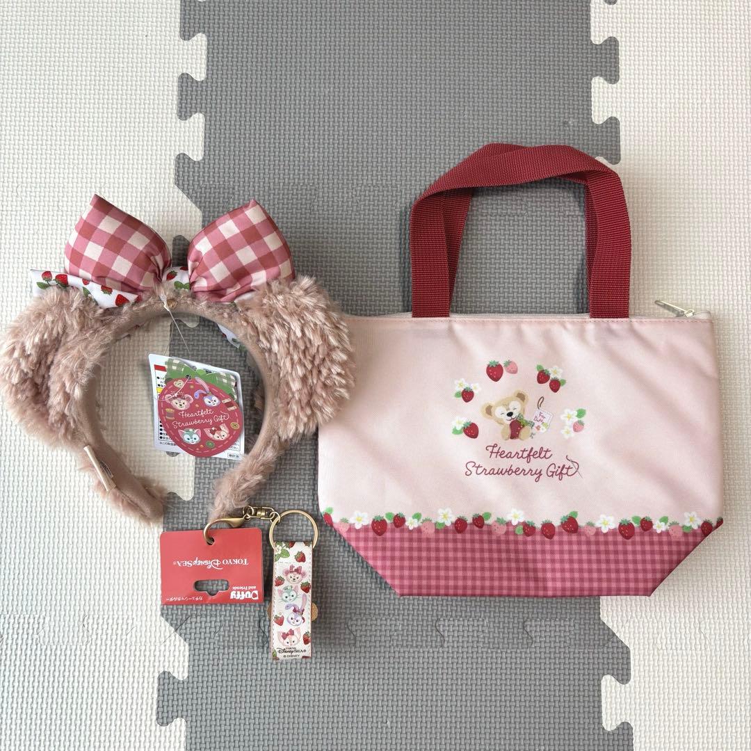 ディズニー＊ハートフェルトストロベリーギフト カチューシャ、ホルダー、バッグ