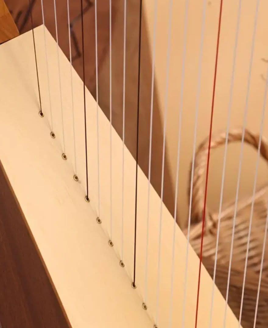 【値下げ】19弦ハープ 木製 弦楽器 インテリア 撮影小道具