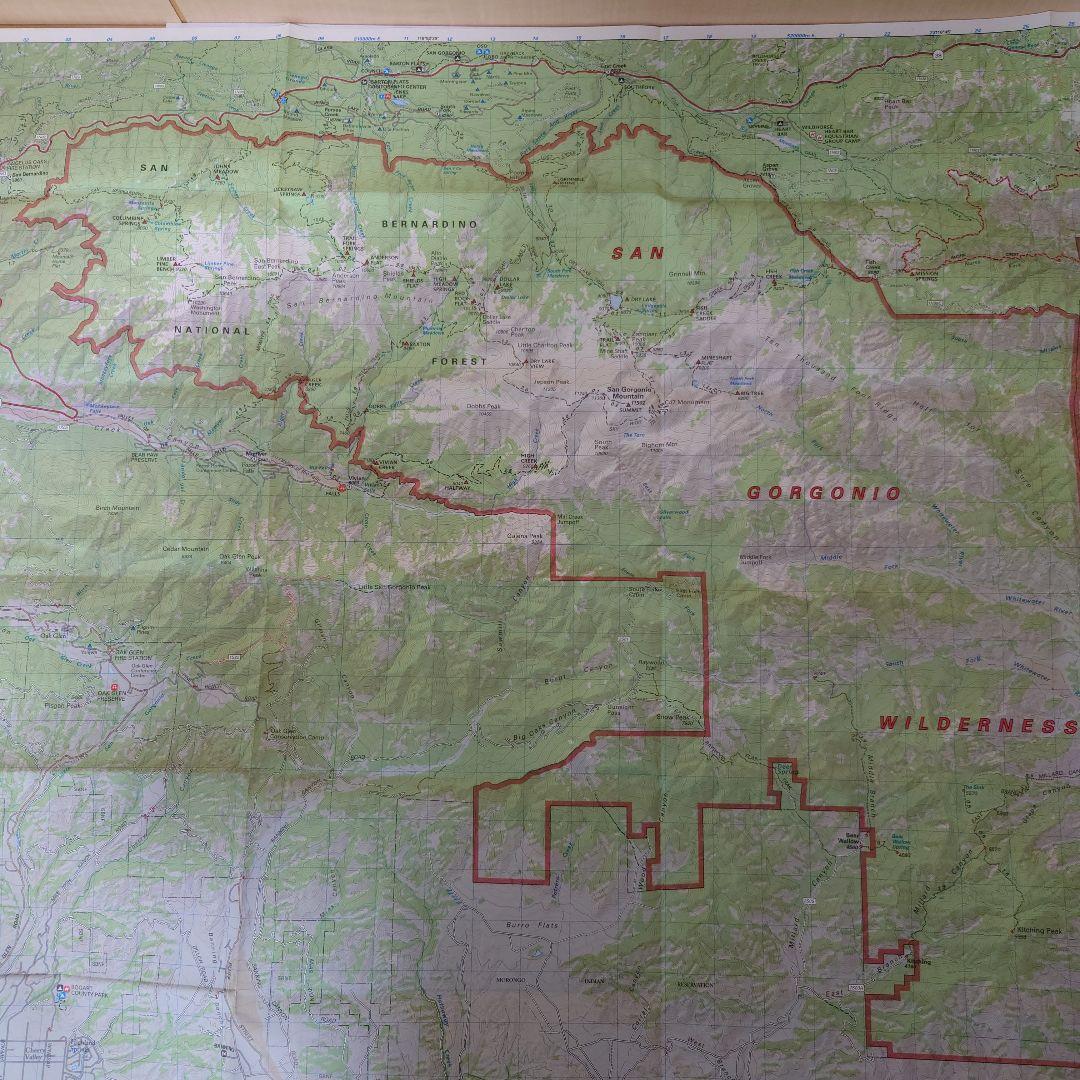 【米国購入品】カリフォルニア州近郊のトレイルマップ 登山地図