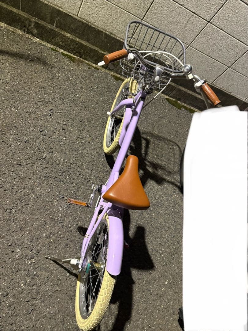 コマなし 18インチ ラベンダー 子供用自転車