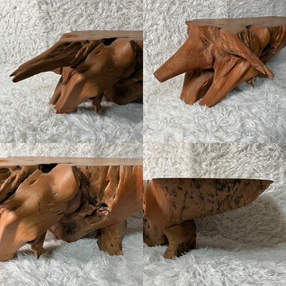 美品 天然木 一枚板 ローテーブル 流木 テーブル 無垢材 センターテーブル