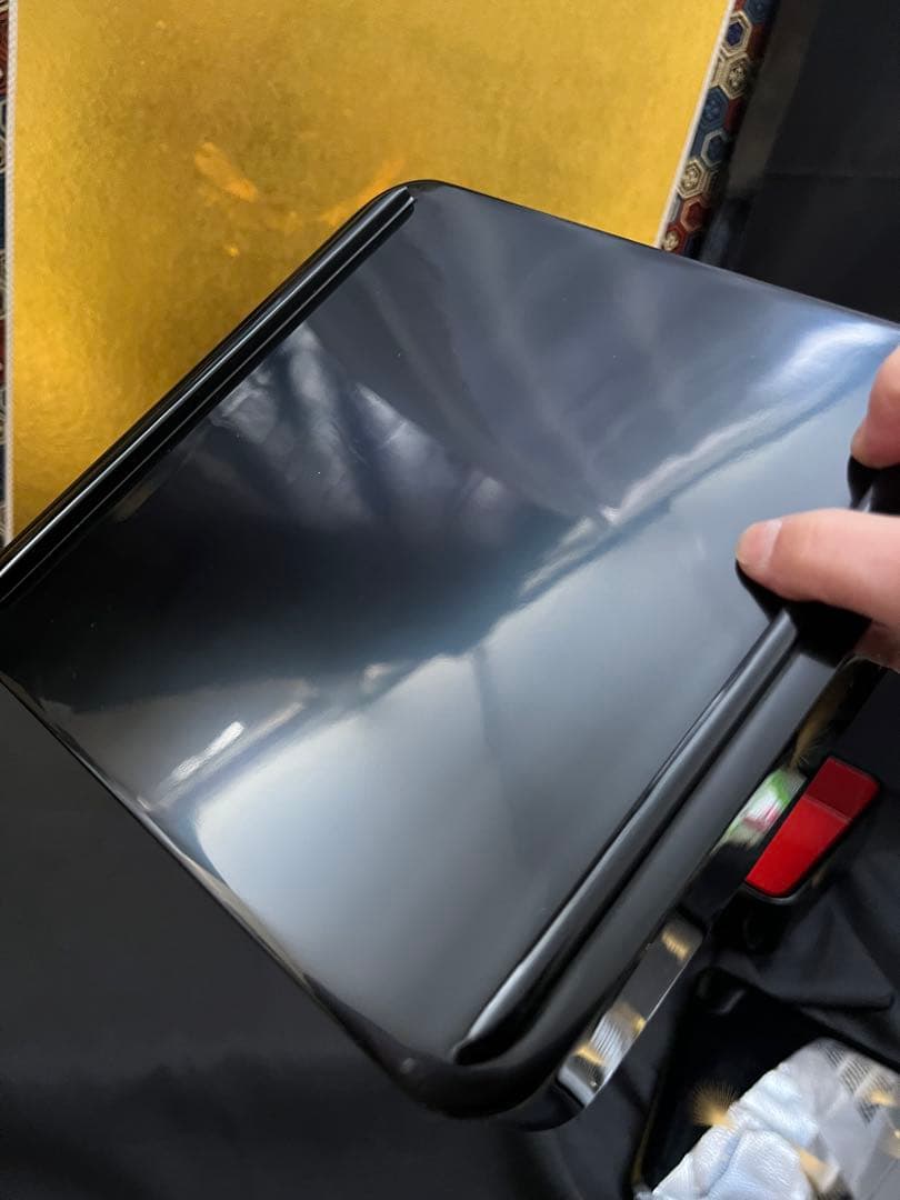 輪島塗　五島屋　布着本堅地　五島屋謹製　金蒔絵　綿毛　三重箱 共箱