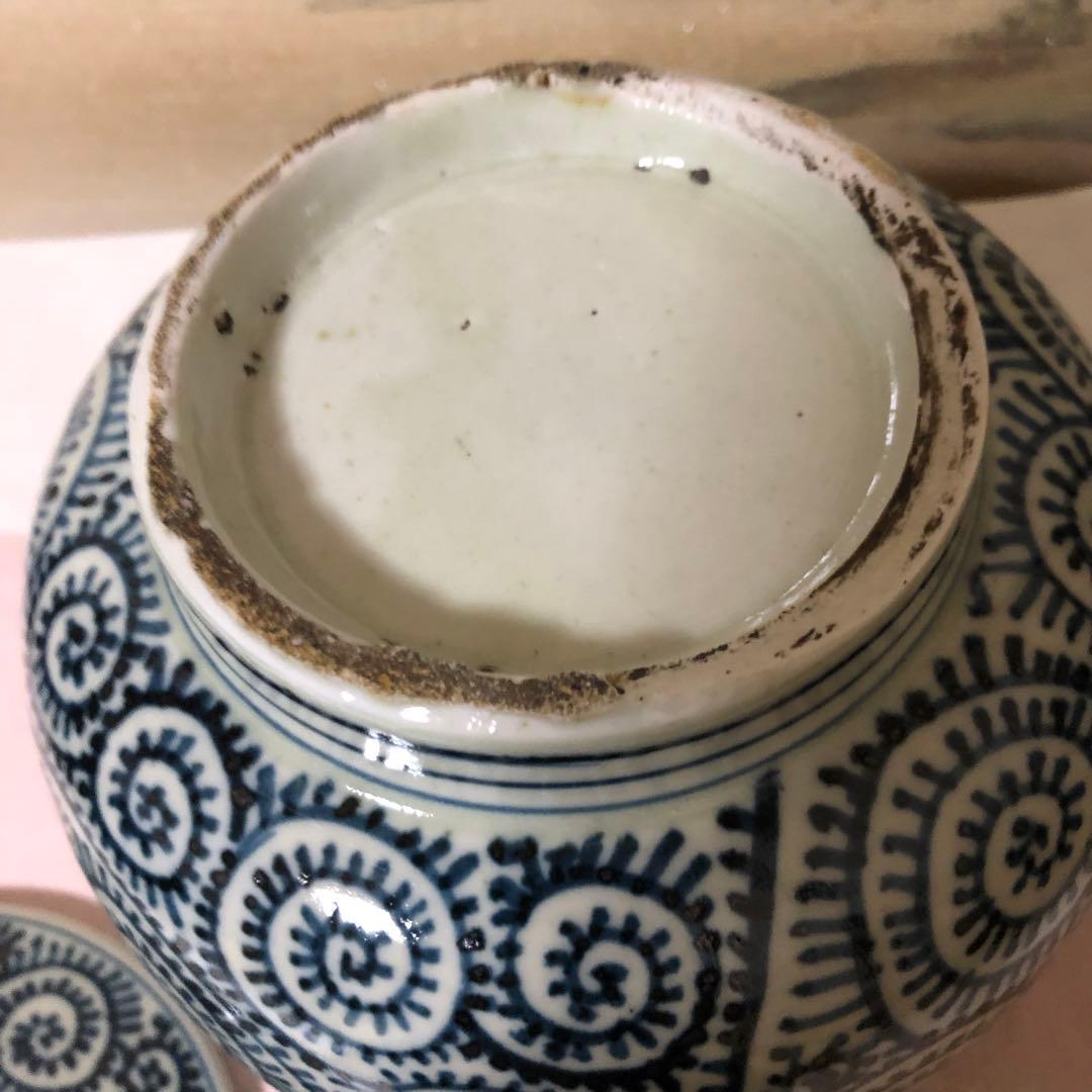 [茶道具] 古伊万里 総蛸唐草水指