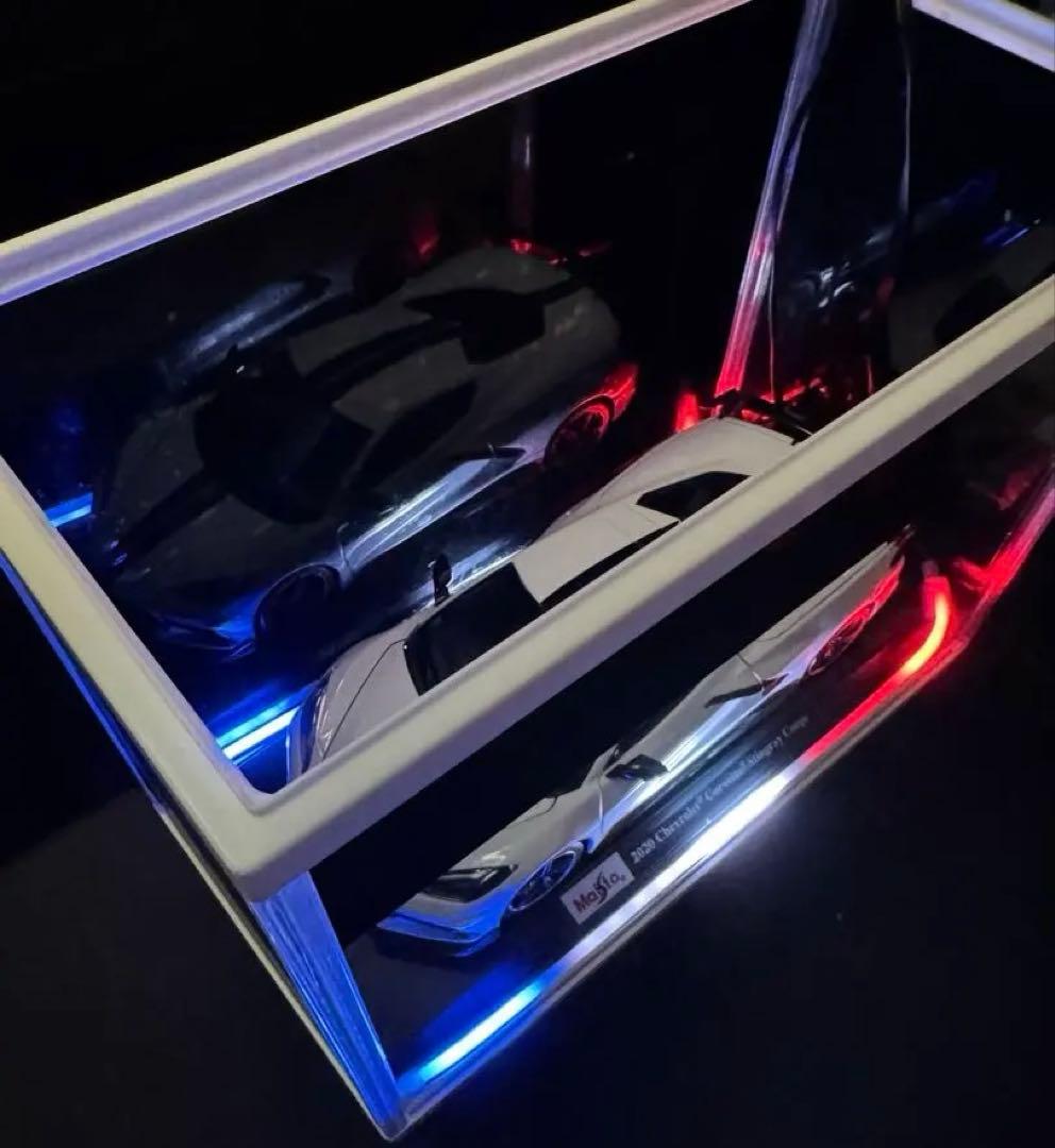 【世界に一つ‼️】Corvette 1/18 ジオラマ LED 展示 鑑賞用 模型