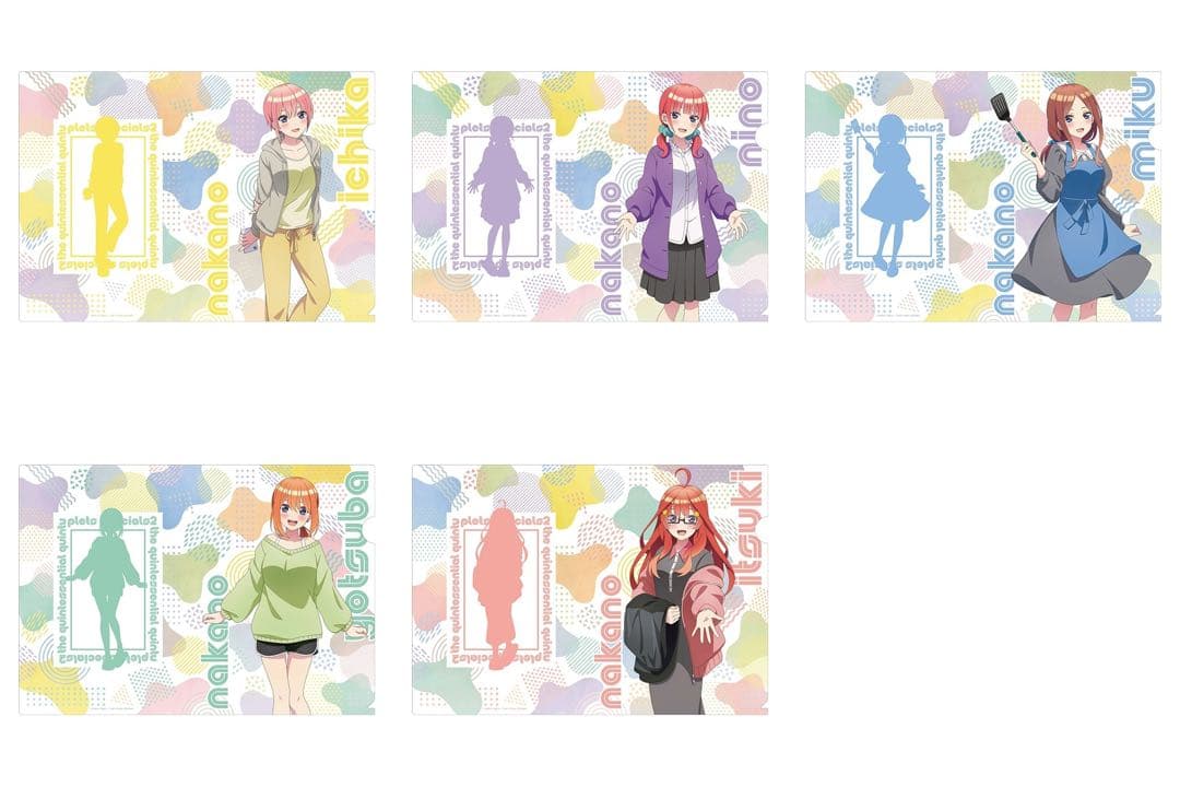 【たろ】五等分の花嫁 クリアファイル ゴシックアイドル 全種セット