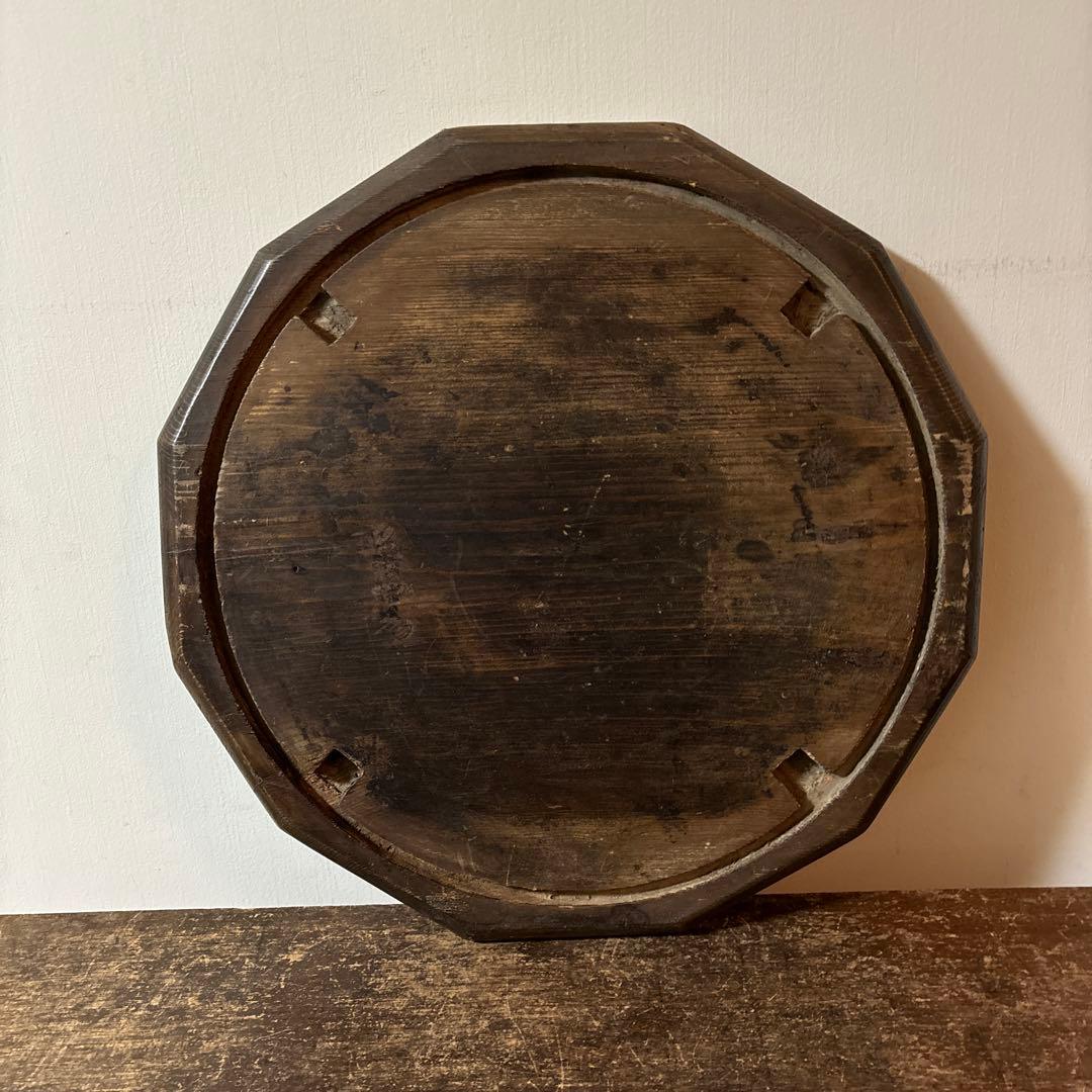 李朝十二角膳天板その63 盆.古道具.骨董品.韓国骨董. Antique.酒器盆