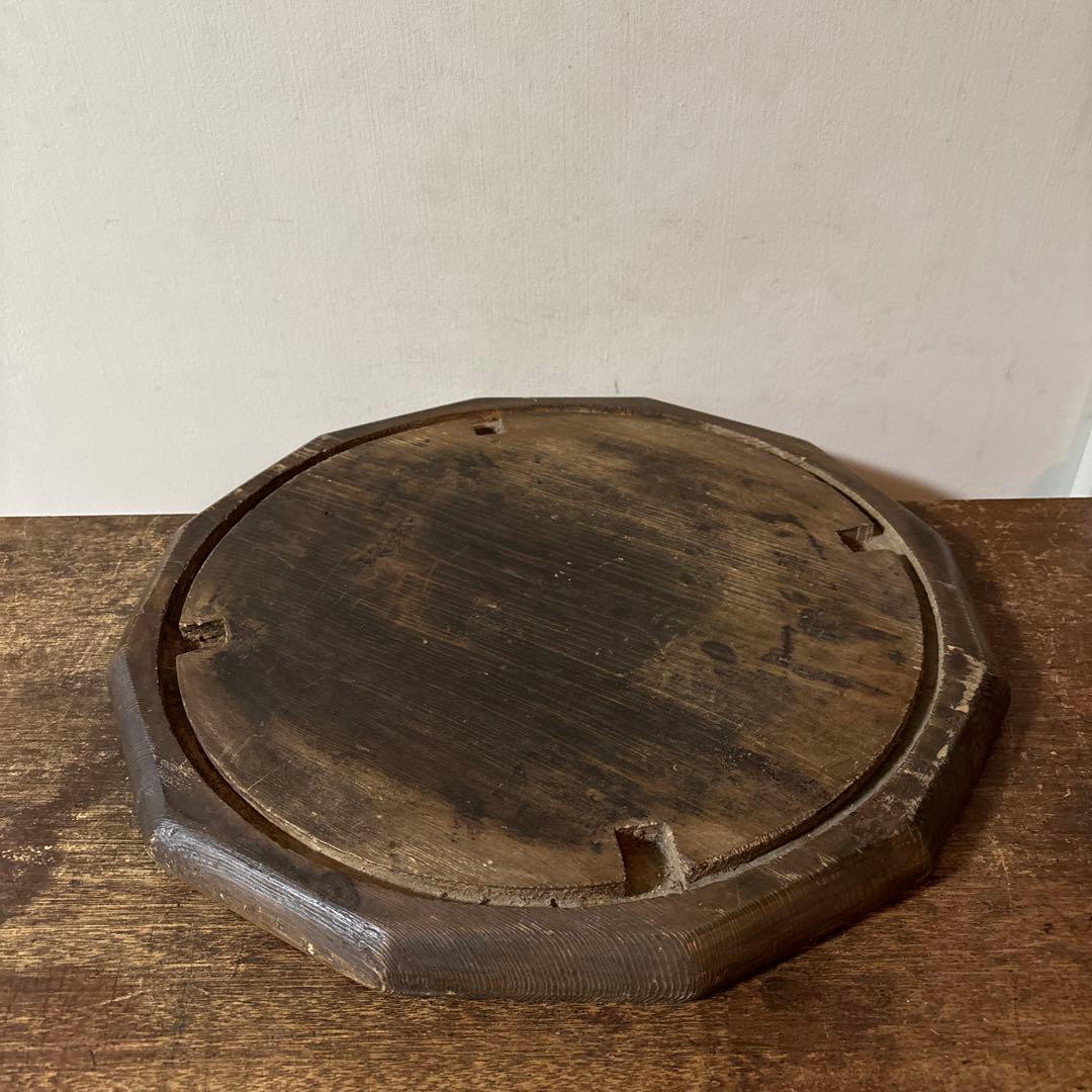 李朝十二角膳天板その63 盆.古道具.骨董品.韓国骨董. Antique.酒器盆