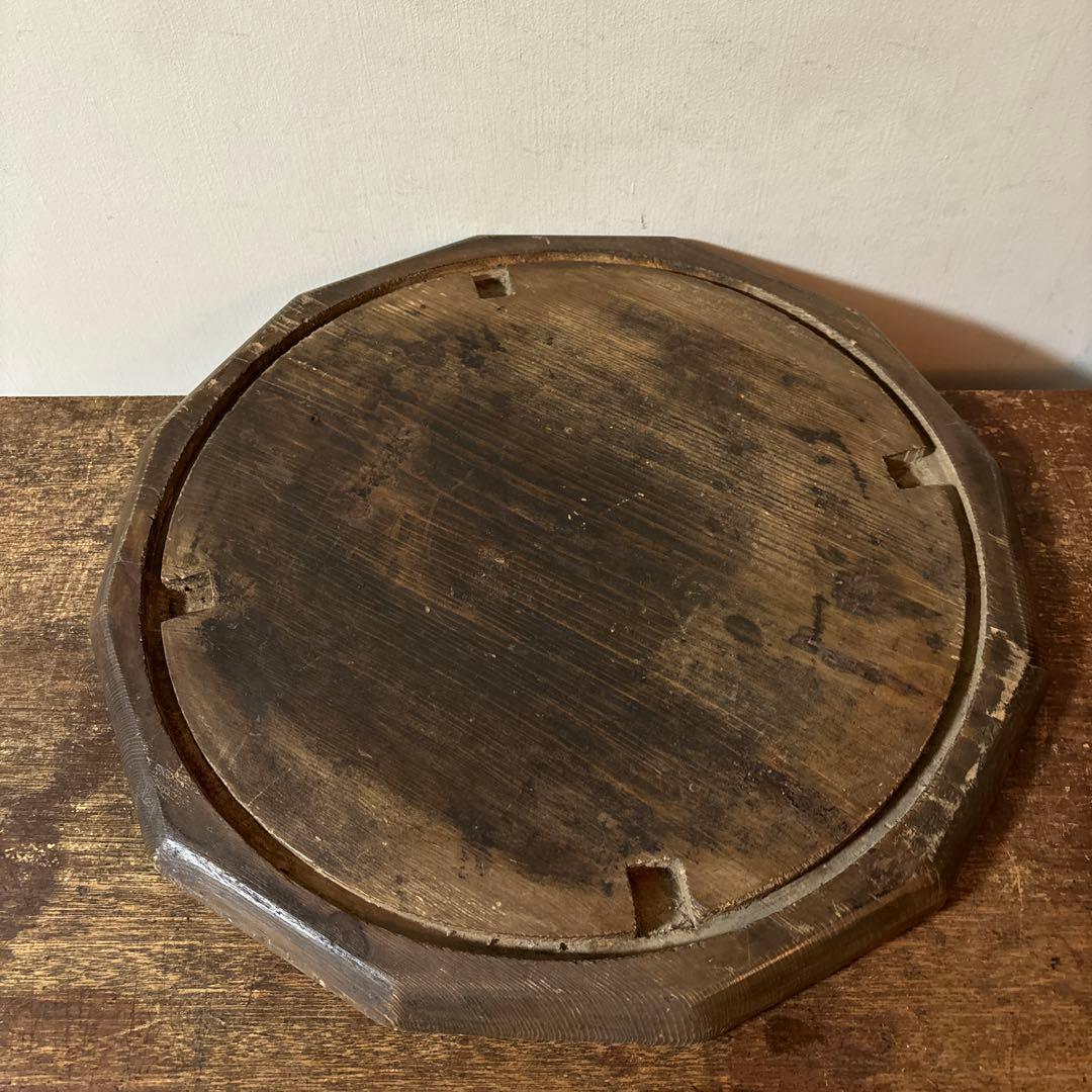 李朝十二角膳天板その63 盆.古道具.骨董品.韓国骨董. Antique.酒器盆