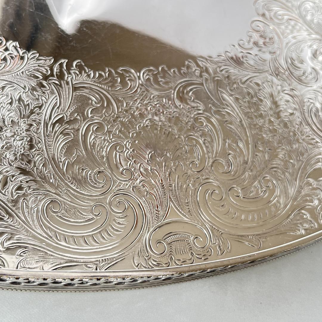 【Barker & Ellis】 ギャラリートレー オーバル型 39cm