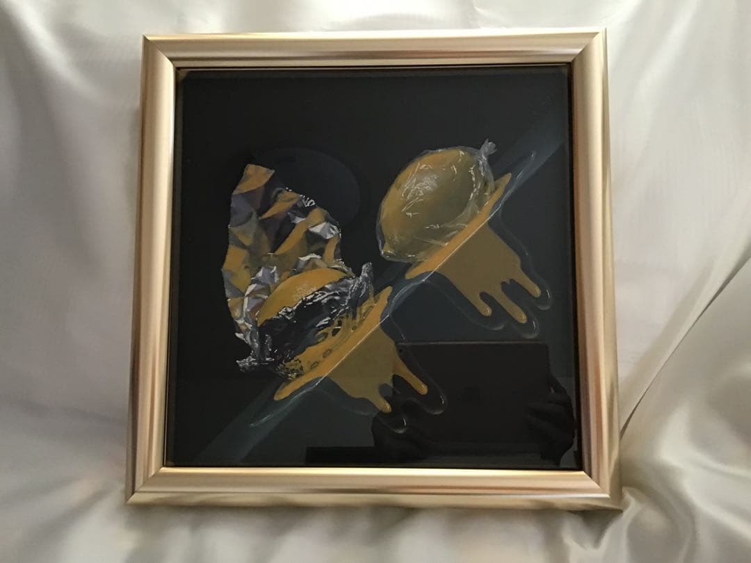 絵画　作家様　山口貞次　檸檬　インテリア　黒