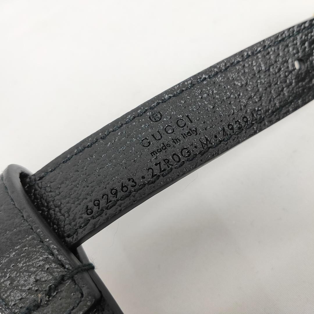 新品 未使用 グッチ インターロッキングG ドッグ ハーネス ブラックレザー