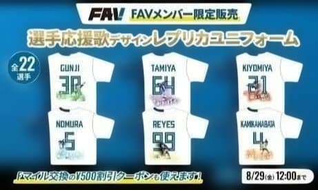 【新品未開封】 日本ハム レイエス 選手応援歌デザイン ユニフォーム　M