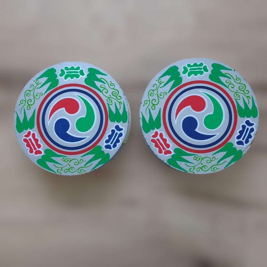 日本舞踊　小道具　金鞨鼓（きんかっこ）と振り鼓（ふりつづみ）のセット