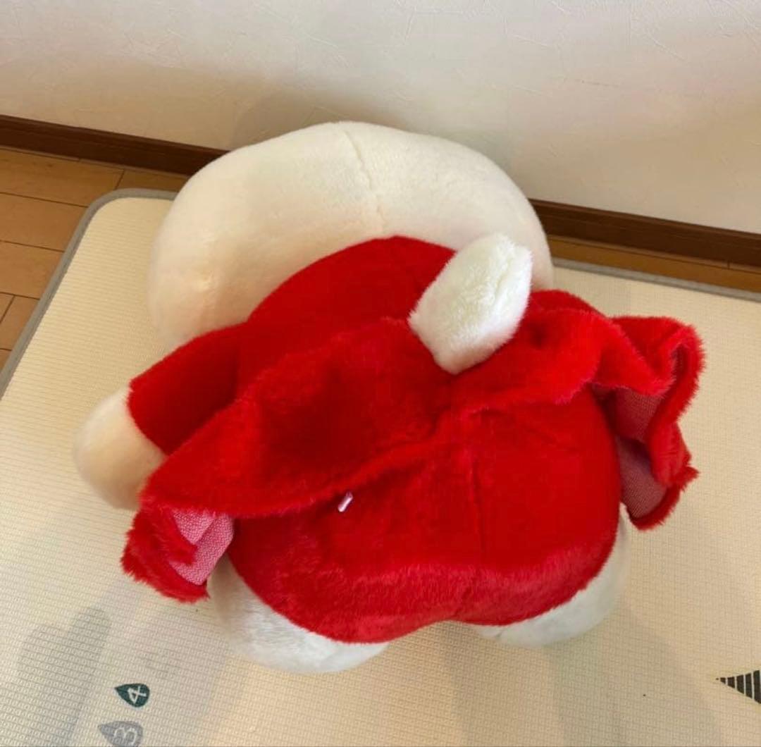 【美品】【希少】ハローキティ ぬいぐるみ 大 特大 花柄ドレス レトロ 限定