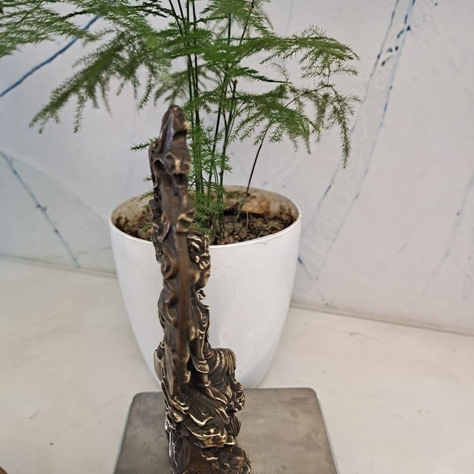 菩薩 水月観音 銅製 仏像 彫刻 置物 開運 風水 現代工芸品 美術品 置物