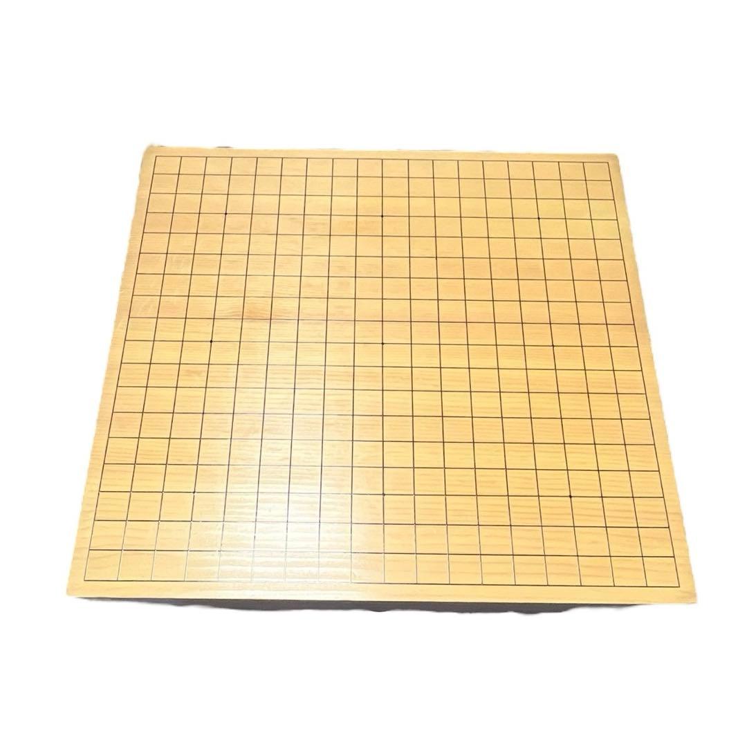 木製碁笥付き 碁盤　本蛤碁石・那智黒碁石33号　フルセット