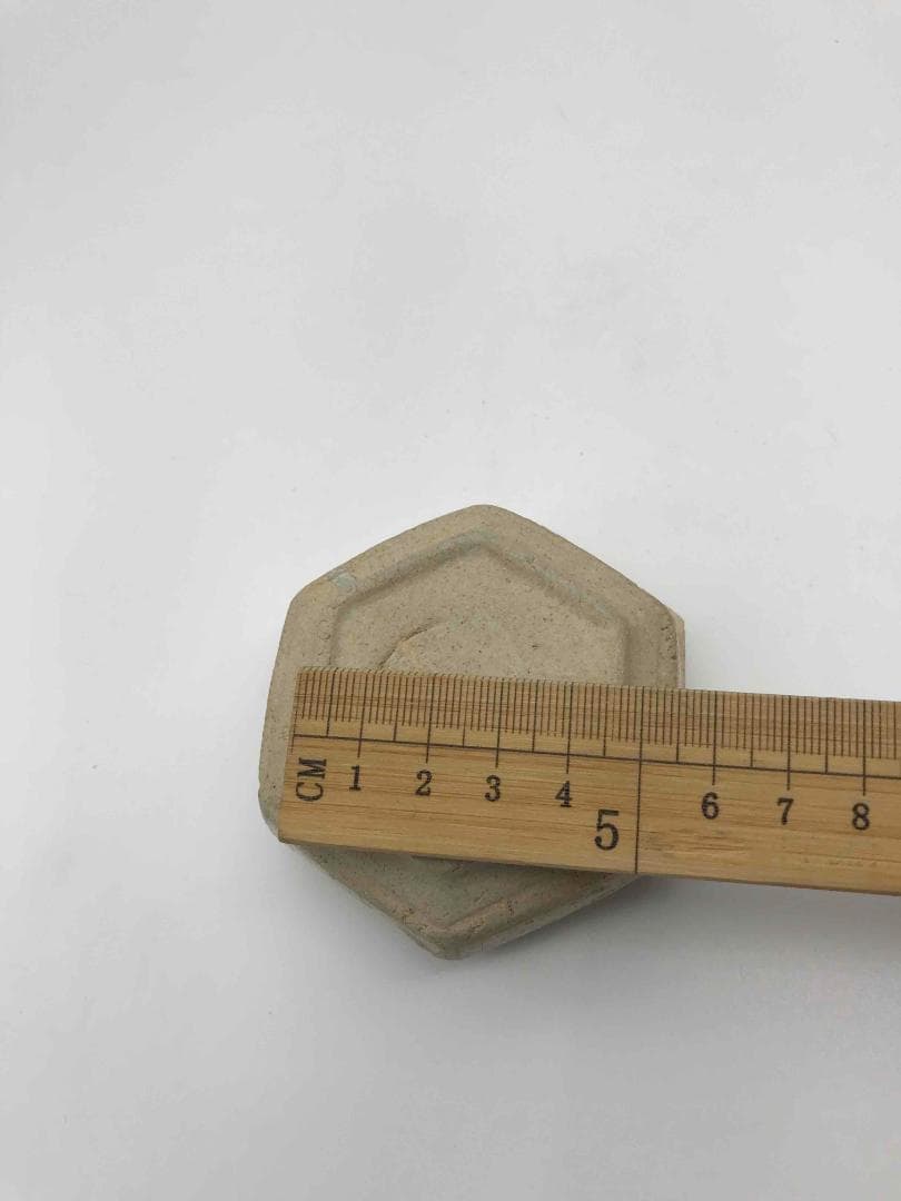 北宋時代　青白磁貼花花文合子　香盒　香合　影青　茶道具　香道具(F-55)