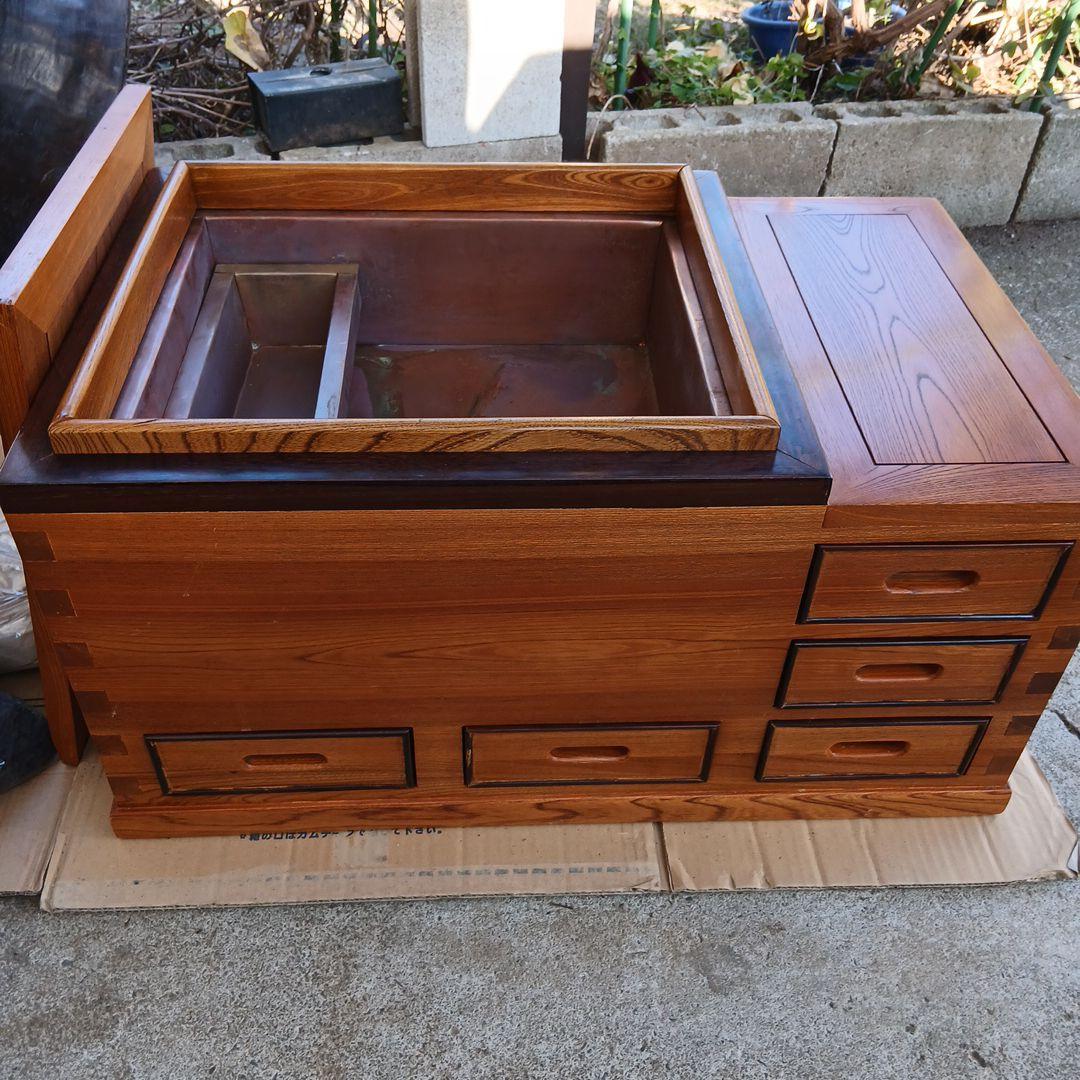 レトロ⭐️無垢材天然木高級囲炉裏いろり⭐️