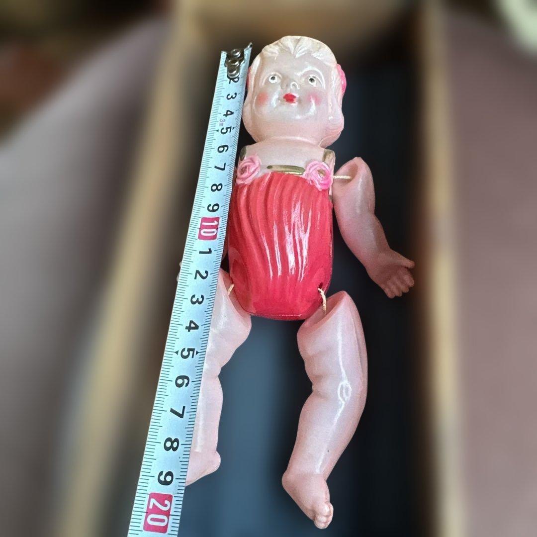 お値下げ❣️木箱入りヴィンテージ ピンク 赤ちゃん人形セルロイド