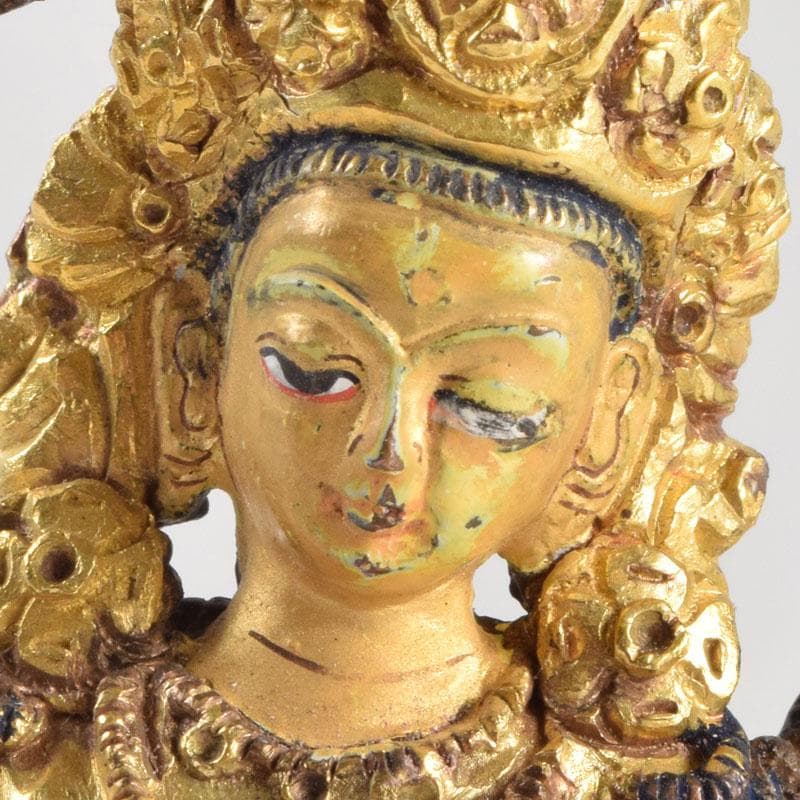 仏教美術　古銅鍍金　チベット仏　仏像　置物　V　9227