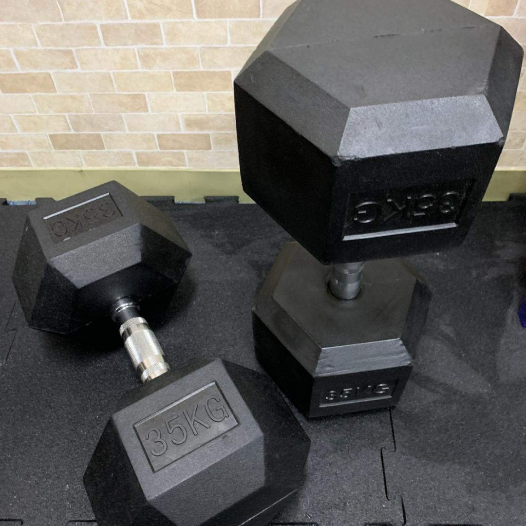 ラバー ヘックス ダンベル 42.5kg × 2個 セット