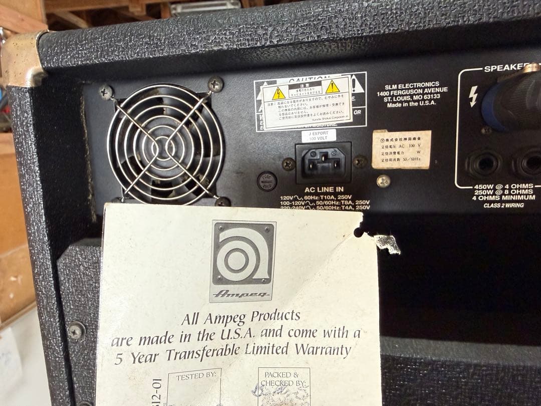G Ampeg キャビネットSVT-810AV中古美品