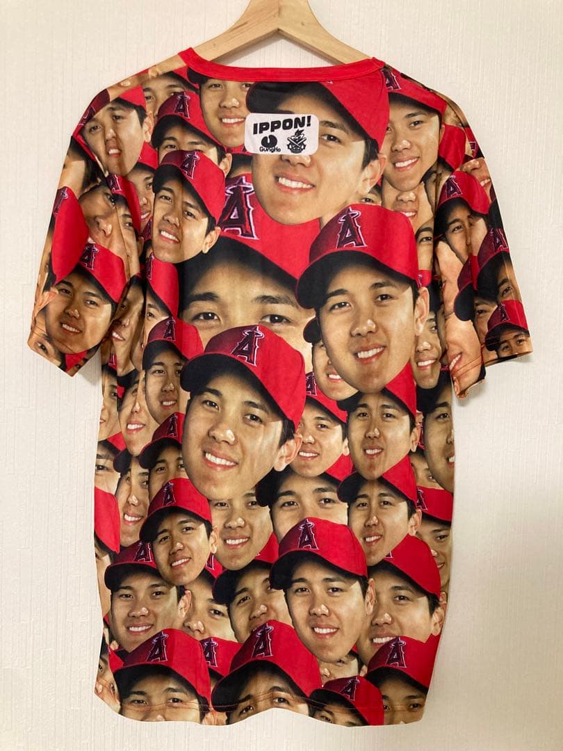 大谷翔平 顔だらけ Tシャツ XL