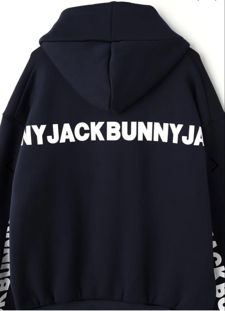 ジャックバニー人気完売KARUISHI裏フリースフーディプルオーバー紺0ネイビー