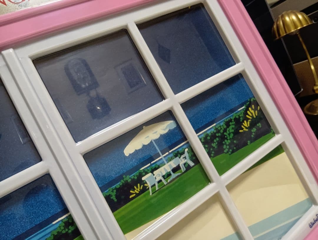 非売品　1980's　凡美社　アートポップ　ウィンドウ　パネル　永井博　ポスター