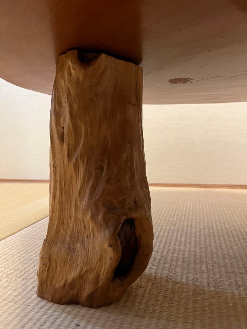 天然木　一枚板　ローテーブル　アンティーク