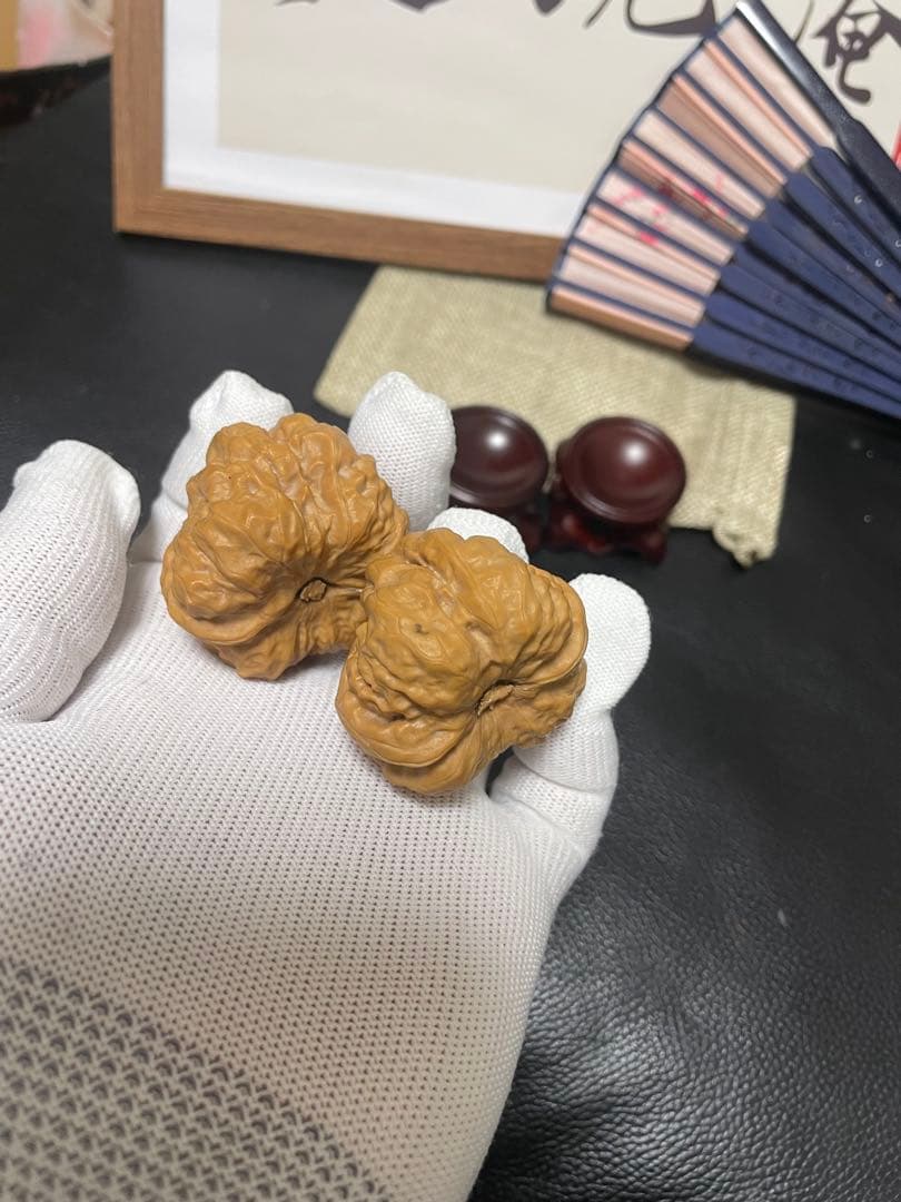 No.260遊ぶくるみ　文玩核桃 ❤️❤️❤️❤️三角箭毒蛙文玩袋　セット